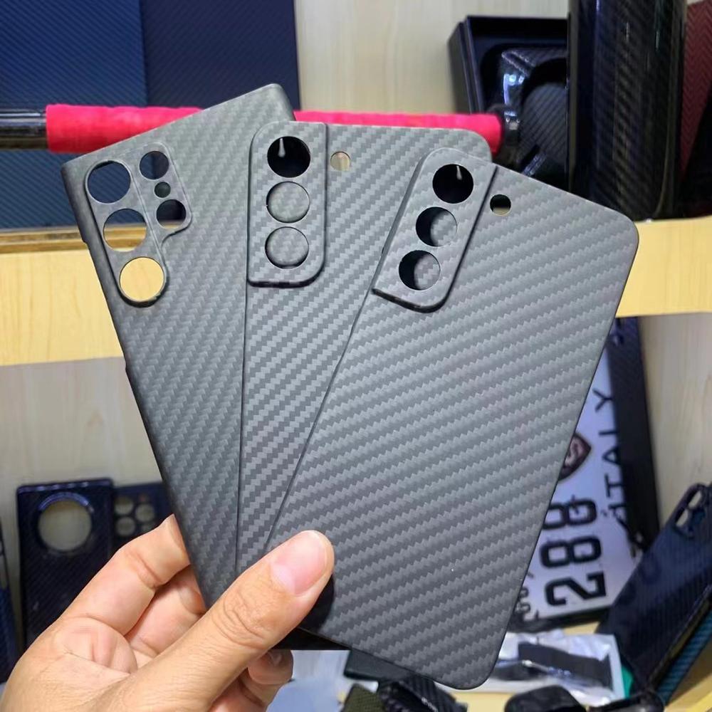 

Чехол из углеродного волокна для Samsung Galaxy S22/s23/24 Ultra, защита объектива, чехол из арамидного волокна, защита от падения Galaxy S22 Plus S22 Ultra чёрный