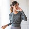 Women's Off-Shoulder Long Sleeve Yoga & Fitness Top