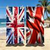 Art Vintage UK Flag Towel Polyester Beach Towel Quick Dry Sand Free Bath Towel for Summer Pool Travel Vacation