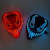 Kabellose Halloween Party Maske LED Leuchtende Maske Glühende Neon Cosplay Maske Horror Vollgesichtsmaske Requisiten