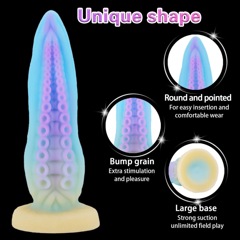Abyss Tentacle Octopus Butt Plug Back Court Men and Women Masturbation Device Special-Shaped Simulation Penis Dildo Soft Anal Dilator Toy