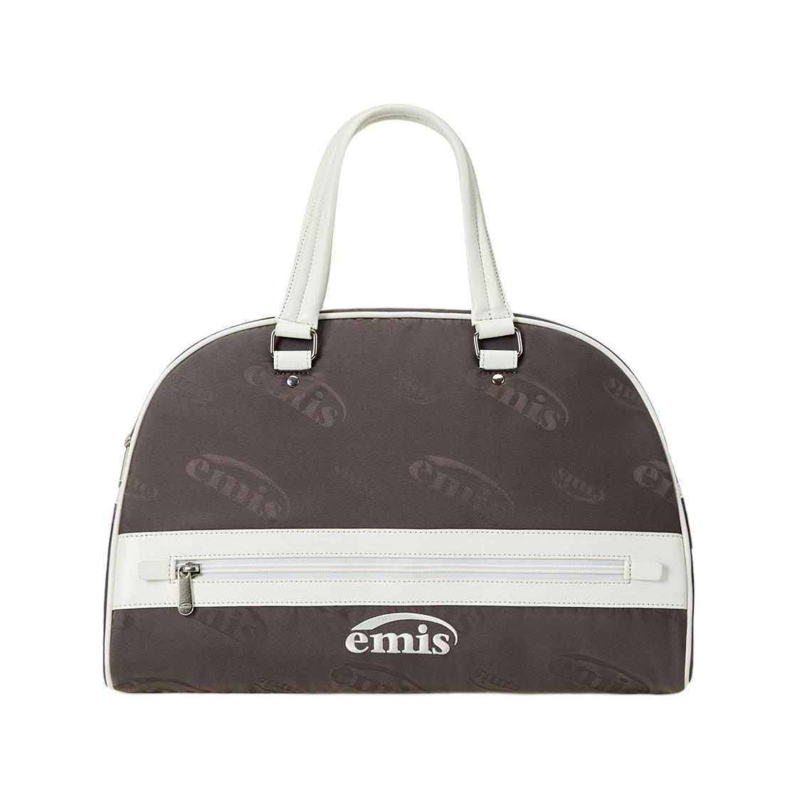 Emis Logo Jacquard Duffle Bag Brown ONE SIZE