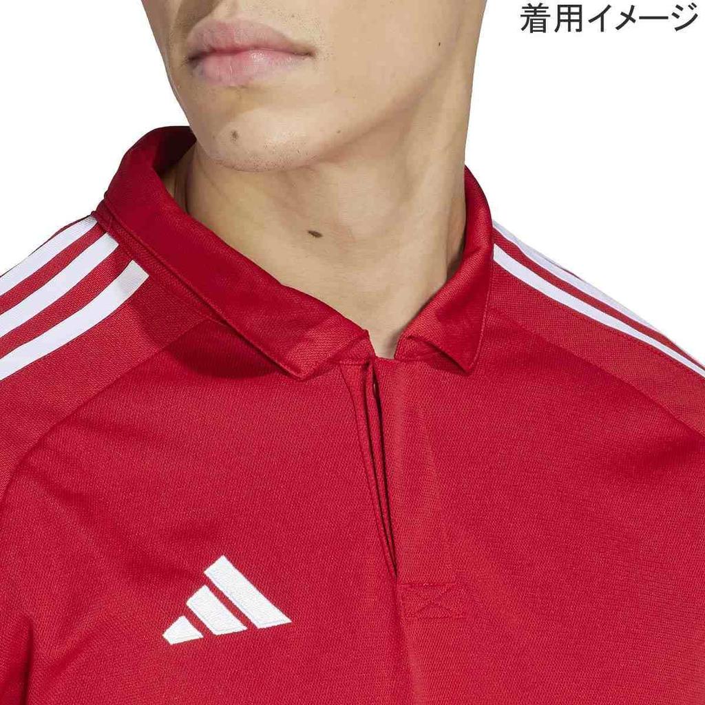 TIRO23 L Polo MMK65 HS7228 Team Power Red Soccer Wear Shirt 1 Piece [adidas] Men's J/2XS