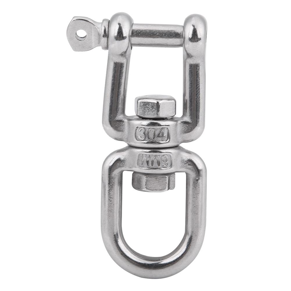 Hochleistungs 304 Edelstahl Drehbarer Ring Schnapphaken Rollender Schäkel Gerät(6mm)
