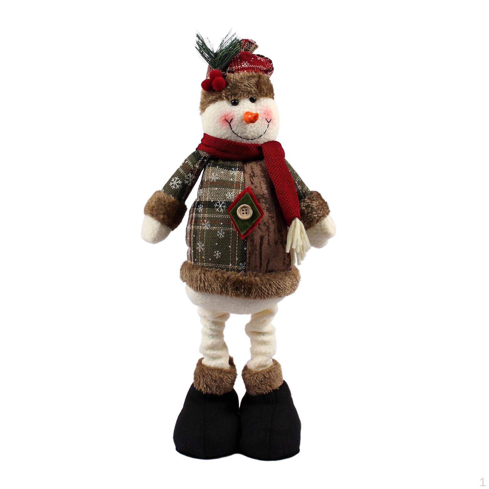 

Christmas Doll Decoration Figure Cute Soft Long Legs Ornament for Desktop Party Living Snowman