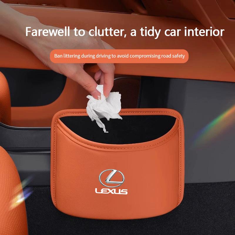 20x16cm Leather Multi-functional Car Interior Trash Can Door Edge Storage Box Organizing Bag Phone Holder Inner Accessories