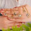 Creative Stainless Steel Heart Football Pendant Necklace For Men Women Party Sports Style Football Fans Necklace Jewelry Gift
