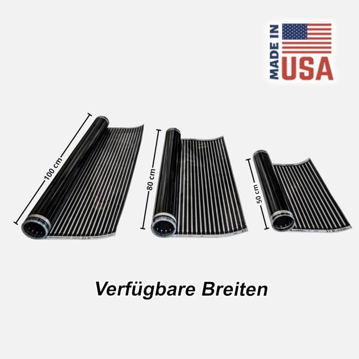 Film Chauffant 220 Wm² Calorique Noir 5.0 m²