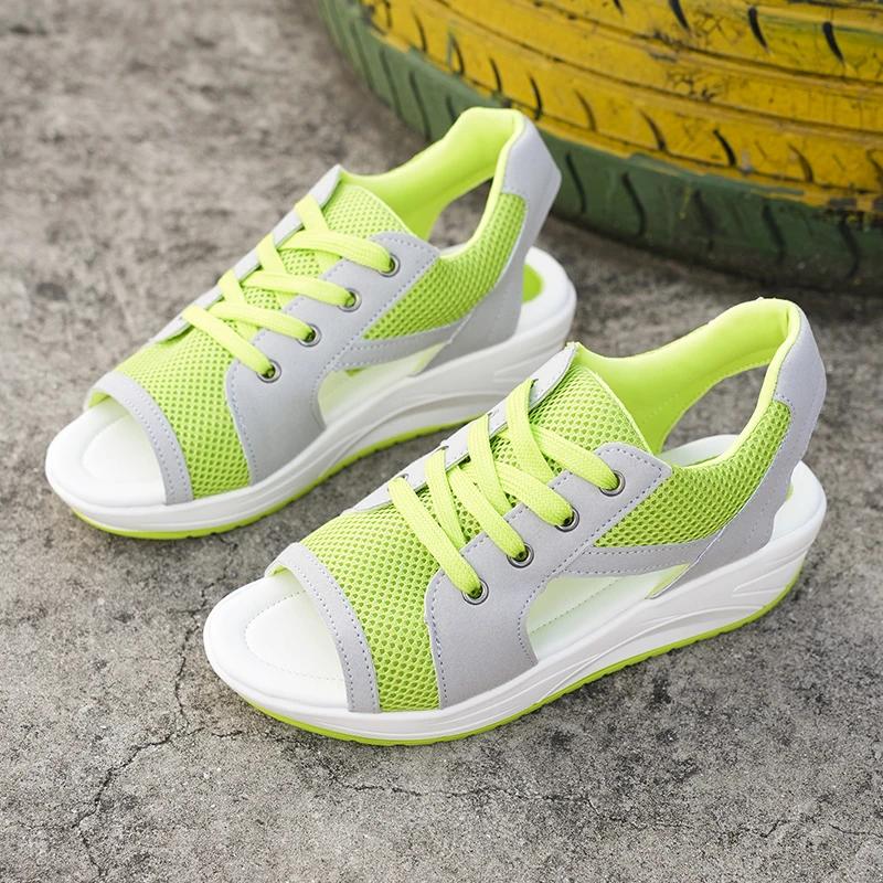 Fashion Fashion Women Sandals Summer New Lady Platform Chunky Comfortable Mesh Open Toe Casual Sports Ladies Shoes Plus Size 43