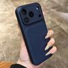 Custodia per Telefono in Silicone Morbido di Lusso con Texture a Buccia di Litchi per iPhone17 Air 13 14 15 16 Pro Max Cover Posteriore con Paraurti
