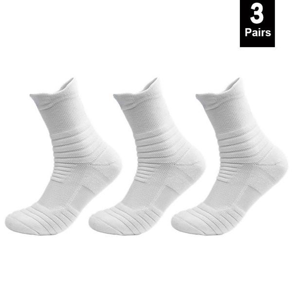 3 Pairs Anti-slip Football Socks Men Women Cotton Sock Short Long Tube Soccer Basketball Sport Socks Breathable Deodorous Socks 39-45