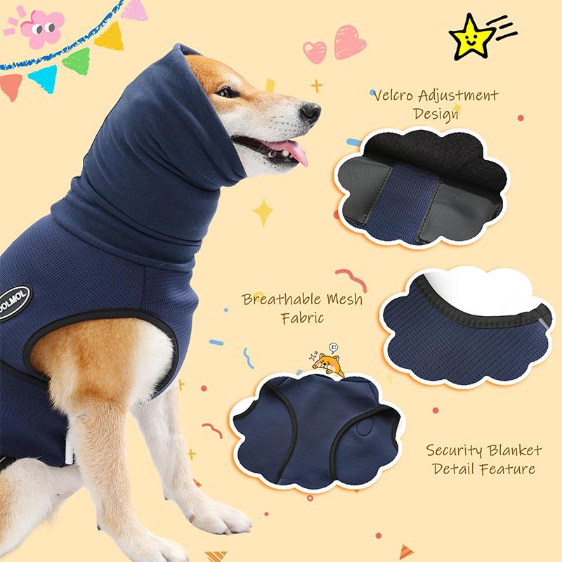 Dog Anxiety Vest And Coat, Vet Visits And Separation - Keep Pet Calm, Dog Jacket For Thunder, Fireworks, Anti Anxiety Vest