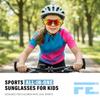 Feisedy Sports Polarized UV TR90 Sunglasses for UV B2454 Kids' Sunglasses, Lenses, Protection, Ultra-Lightweight Golf, Jogging, Baseball, Basketball,