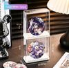 Creative Acrylic Badge Display Rack Stackable Dust Proof Badge Organizer Transparent Desktop Storage Box Badge Collection