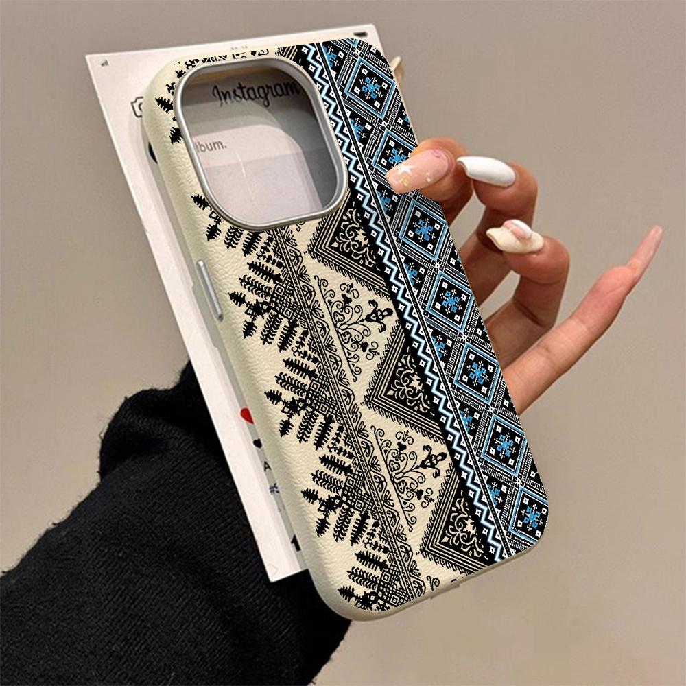 Luxury Fashion Retro Totem Phone Case For iPhone 17 16 15 14 11 Pro Max 13 12 Plus Air Protection Shockproof Silicone Soft Funda