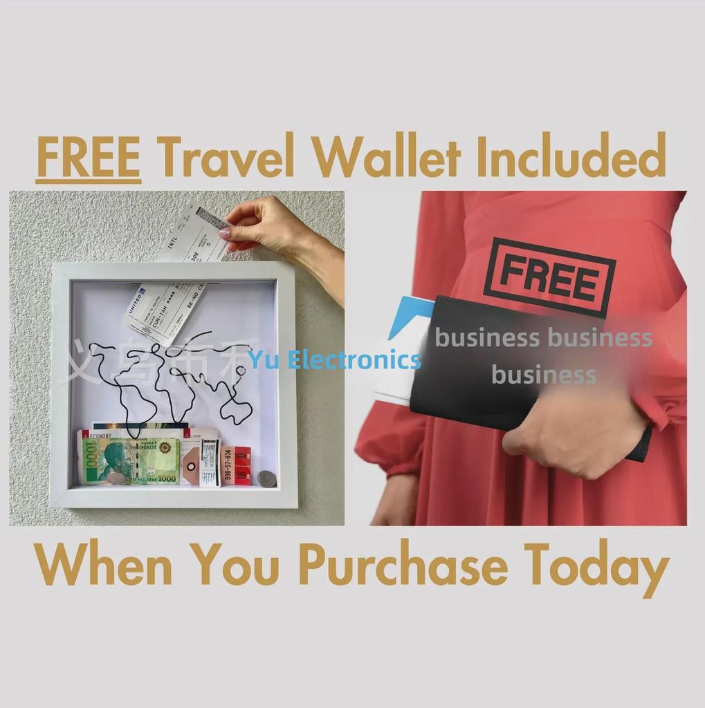 Travel Storage Box Movie Ticket Photo Frame for Collectibles