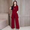 Elegant Three-Piece Set Spring Autumn Loose Fit Wide Tatty Fashionable Age-Reducing Plus Size Women's Suit