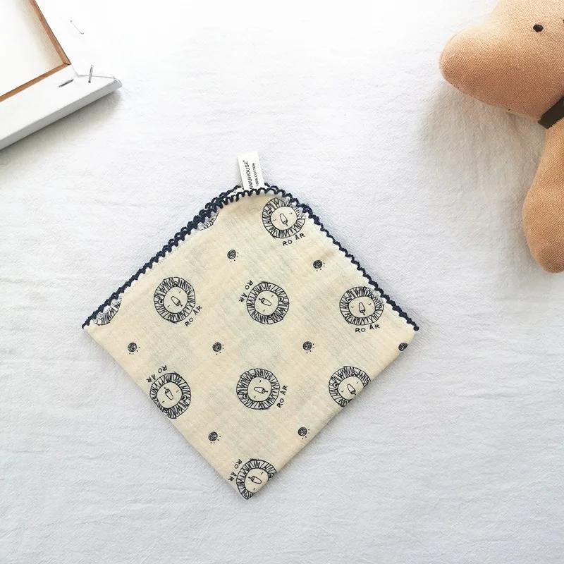 Cotton Baby Face Towel Newborn Baby Items 4 Layer Muslin Baby Bibs Handkerchief Soft Saliva Towel Triangle Feeding Burp Cloths