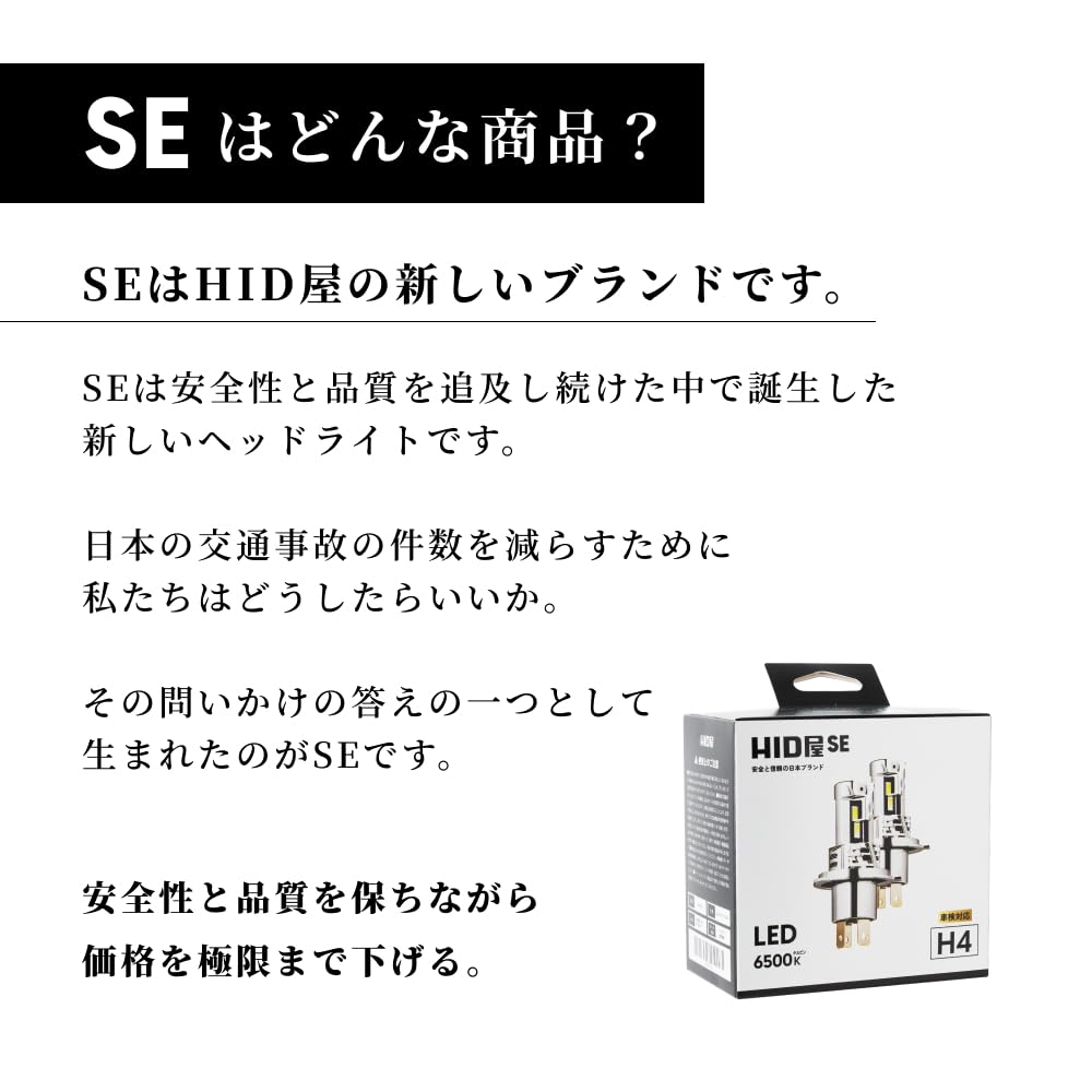 HID Shop SE H4 LED H4 LED Scheinwerfer, Nebelscheinwerfer, 18300cd, Kabellos, Weiß, Kompatibel