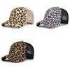 Adjustable Visor Hat Breathable Mesh Peaked Hat Fashion Leopard Print Baseball Cap  Sports