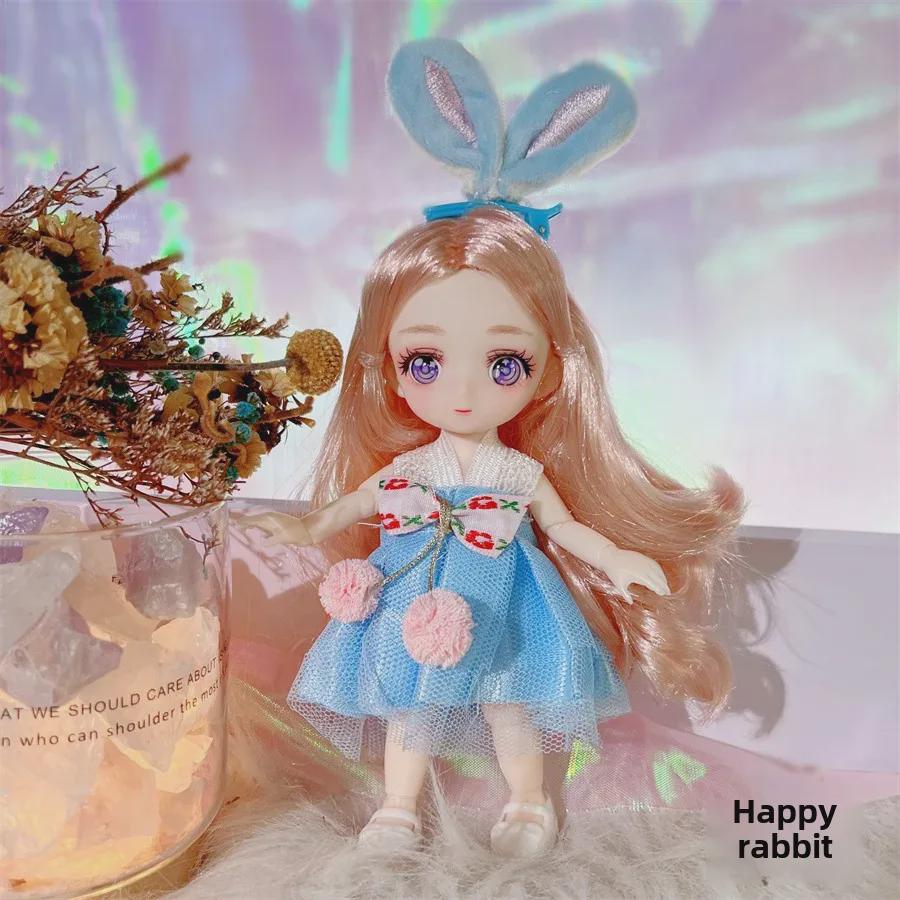 16cm Starry Eyes Barbie Doll - Cute Princess Dress-Up Toy for Girls