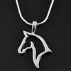 Trendy Cute Heart Horse Pendant Necklace For Women Men Dainty Silver Color Lovely Animal Horse Clavicle Chain Party Jewelry Gift