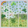 8PCS/ Set PVC Shamrocks Window Stickers Waterproof Static Cling for Window Glass Door Mirror St Patricks Day Decoration Sticker