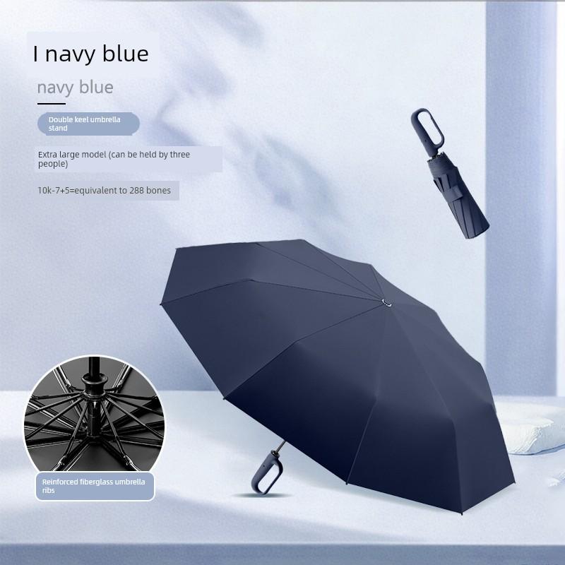 Fully Automatic Umbrella with Ring Buckle, Large Size, Double, Storm-Resistant, Student-Friendly, Dual-Use for Sun and Rain, Portable, Uv Protection