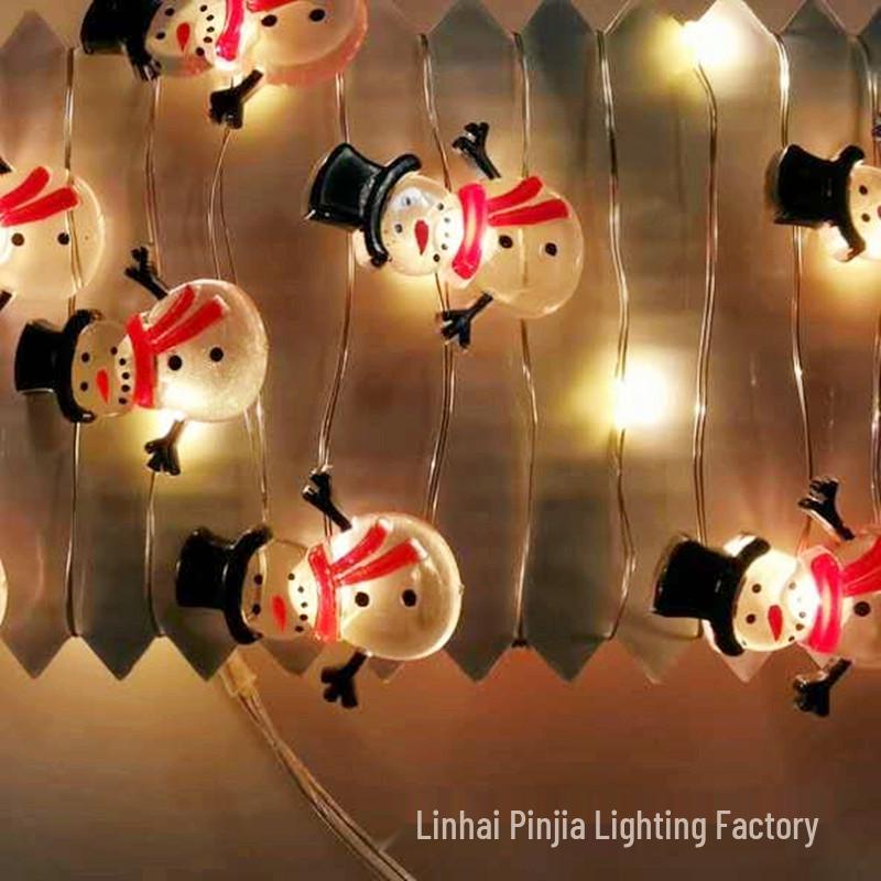 Christmas String Lights: Deer, Snowman, Star, Snowflake, Candy Cane, Tree, Gift Box, Copper Wire Fairy Lights