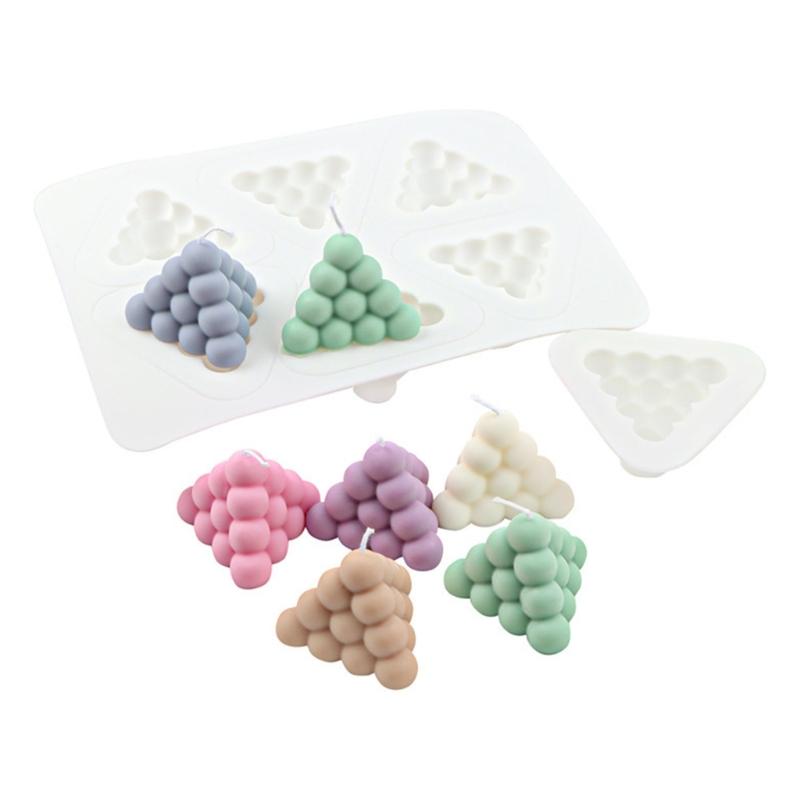 Epoxy Handmade Soap Mold Triangle Candle Mold for DIY Decorations Making Soap Candle Resin Clay Cake Baking Mold