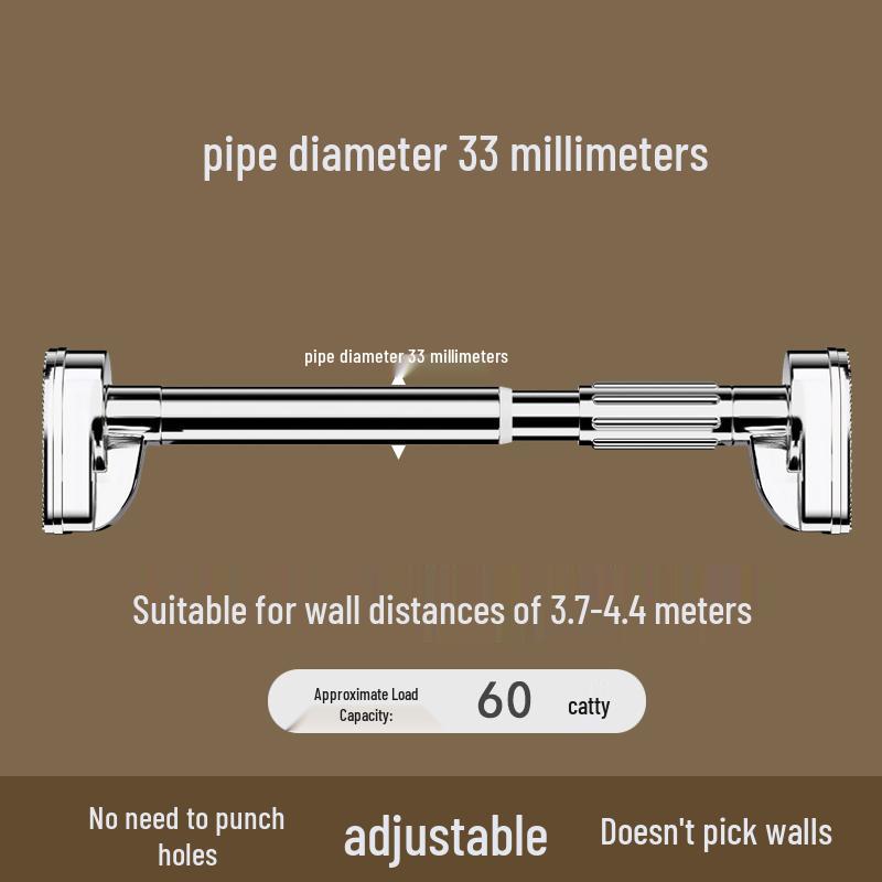 Retractable No-Drill Balcony Clothes Drying Rod, 304 Stainless Steel Hanger for Home Use