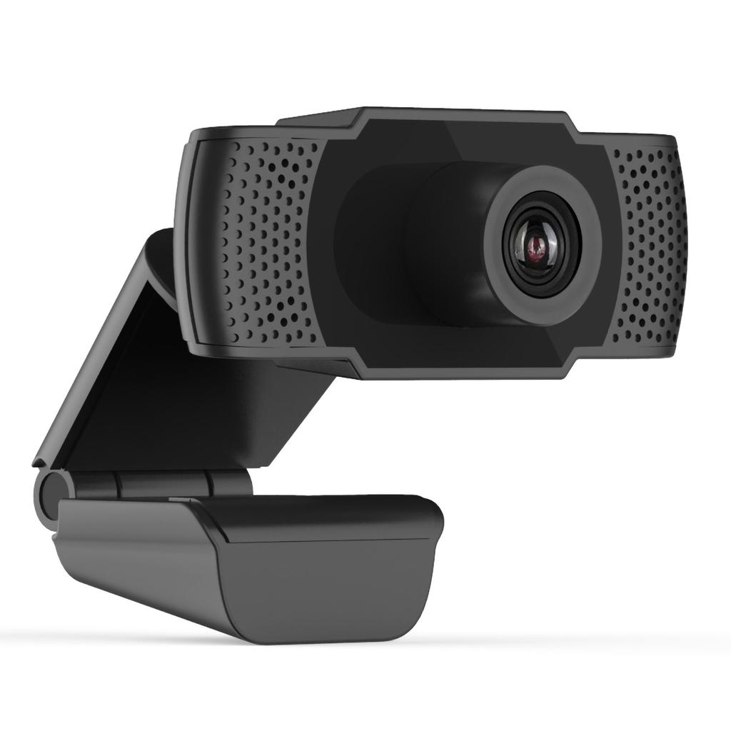 Webcam 1080p Black Computer Office Camera Builtin Microphone Free Drive USB X22