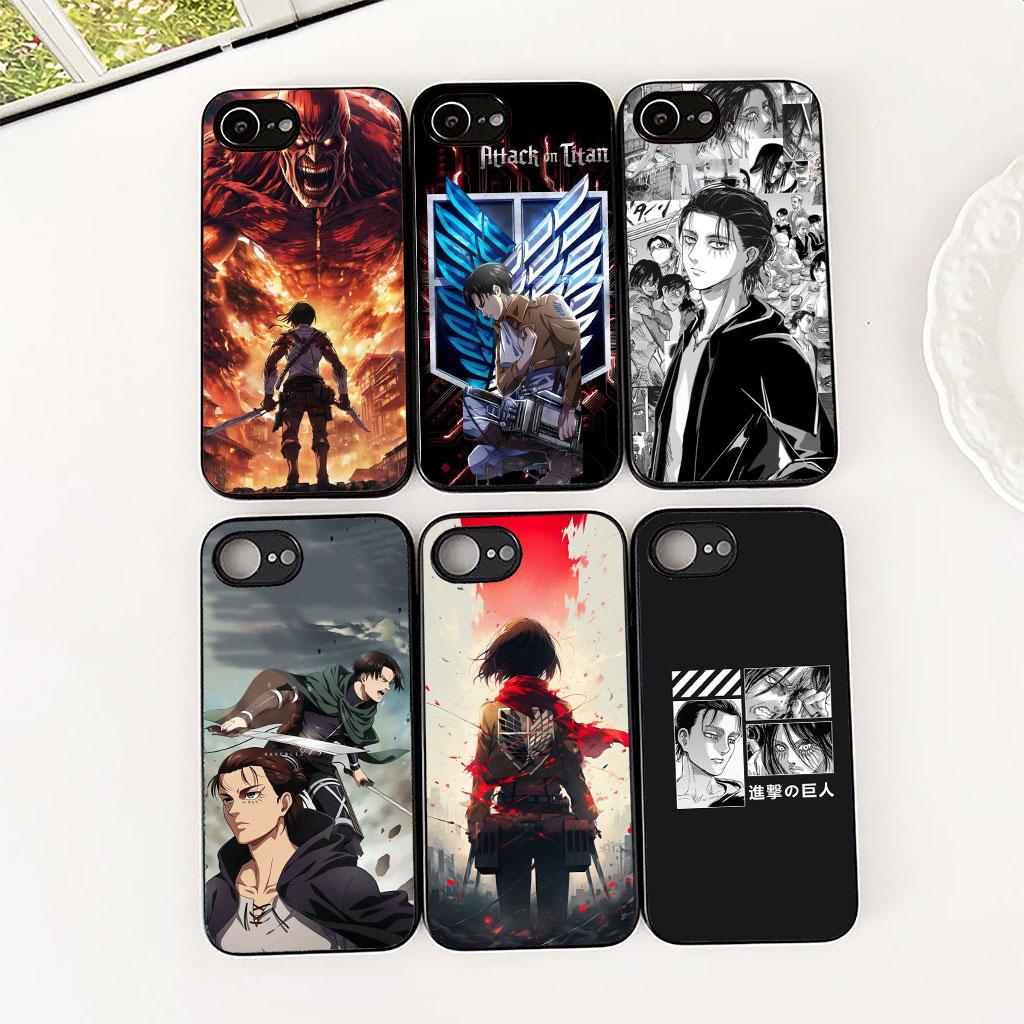 Casing Phone Cover for Apple iPhone 17 Pro XS Max Air 6 Plus X 5 + SE 2022 SE2 16E XR Case  Attack Levi on Eren titan Jaeger