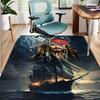 Captain Jack Sparrow Pattern Rug, Indoor/Outdoor Mat, for Picnic, Gameroom, Bedroom, Office, Living Room, Home Decor Carpet, Birthday Gift