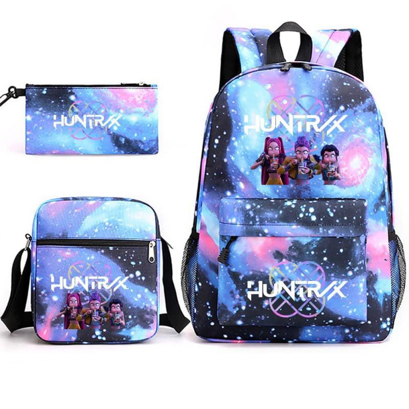 Kpop Dämonenjäger Kinderrucksack mit atmungsaktivem Oxford-Stoff für Schule und Freizeit