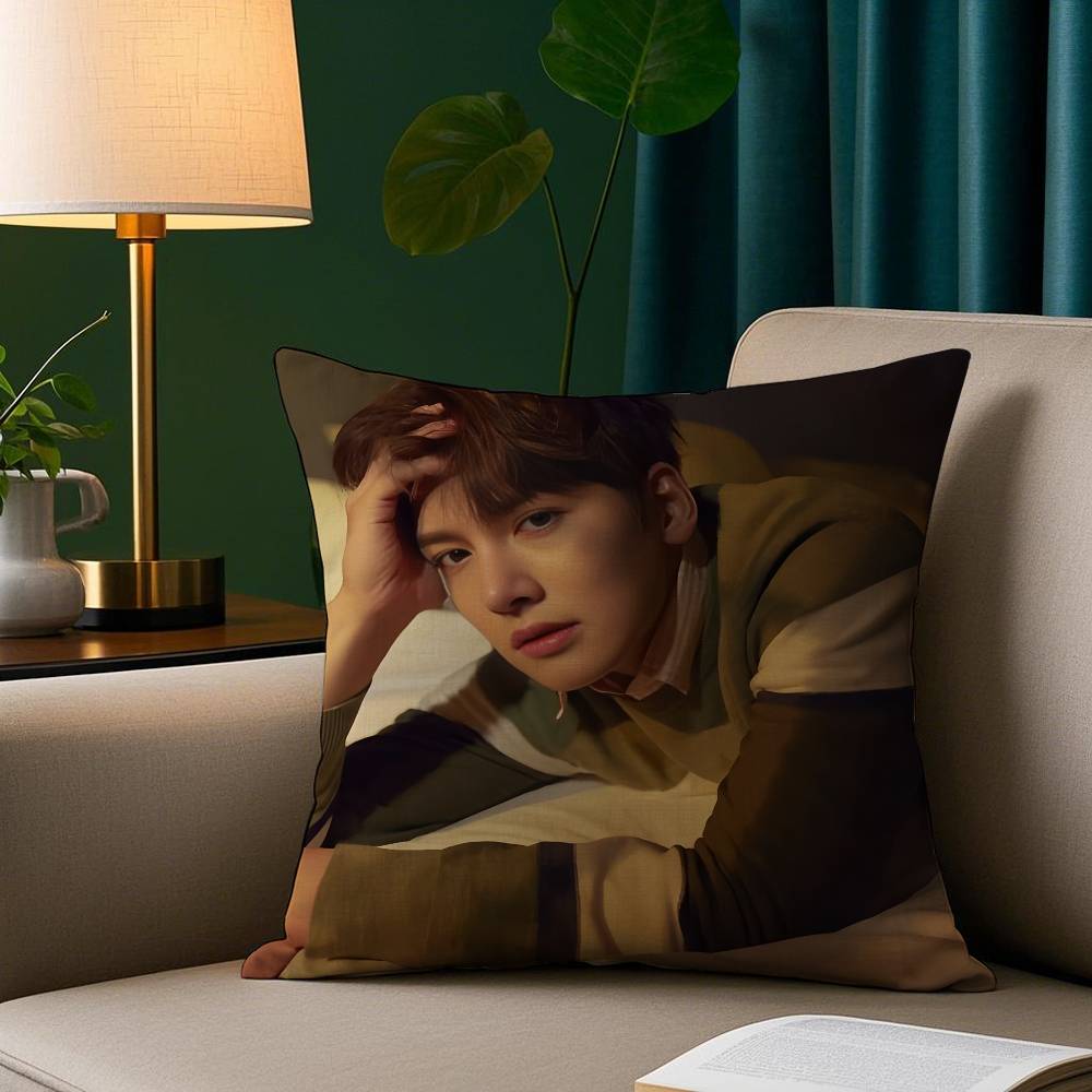 

Джи Чан Ук K-pop Наволочка Короткий Плюш Принт Наволочка Квадратные Наволочки для Декора Дивана Дома 12x12Inch