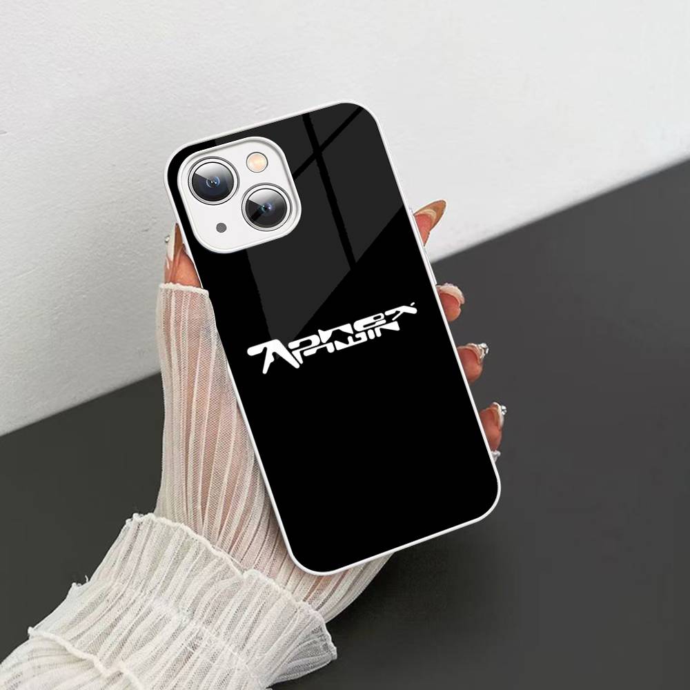 DJ A-Aphex T-Twin Tempered Glass For Iphone 14 13 12 11 Pro Mini XS MAX 14Plus X XS XR Cover
