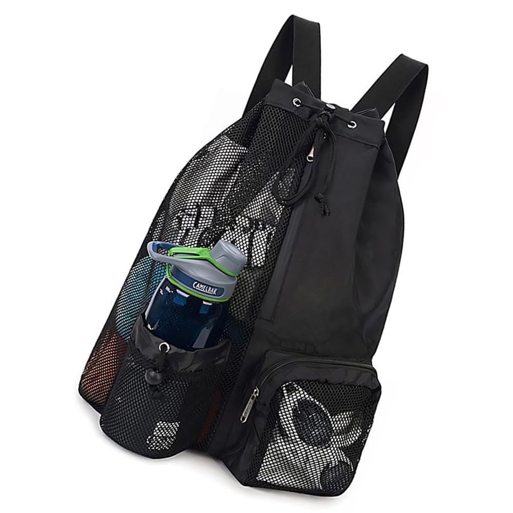 

KDSSYFT Pool Mesh with Shoe for Club and Basketball Bag/Gym Sack, Knapsack, Waterproof, Lightweight, Multifunctional, Storage, See-Through Design,