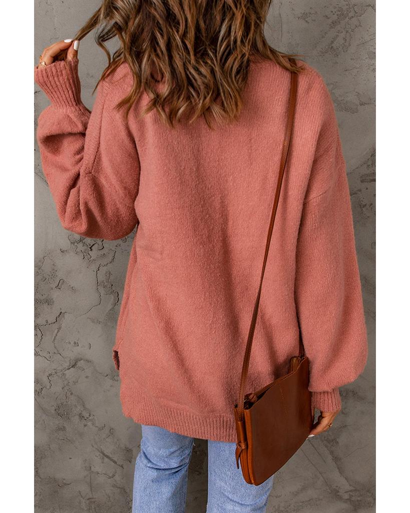 Azura Exchange Puffy Sleeve Pocketed Sweater