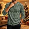 Men's Long Sleeve Shirt Christmas Print Holiday Casual Top