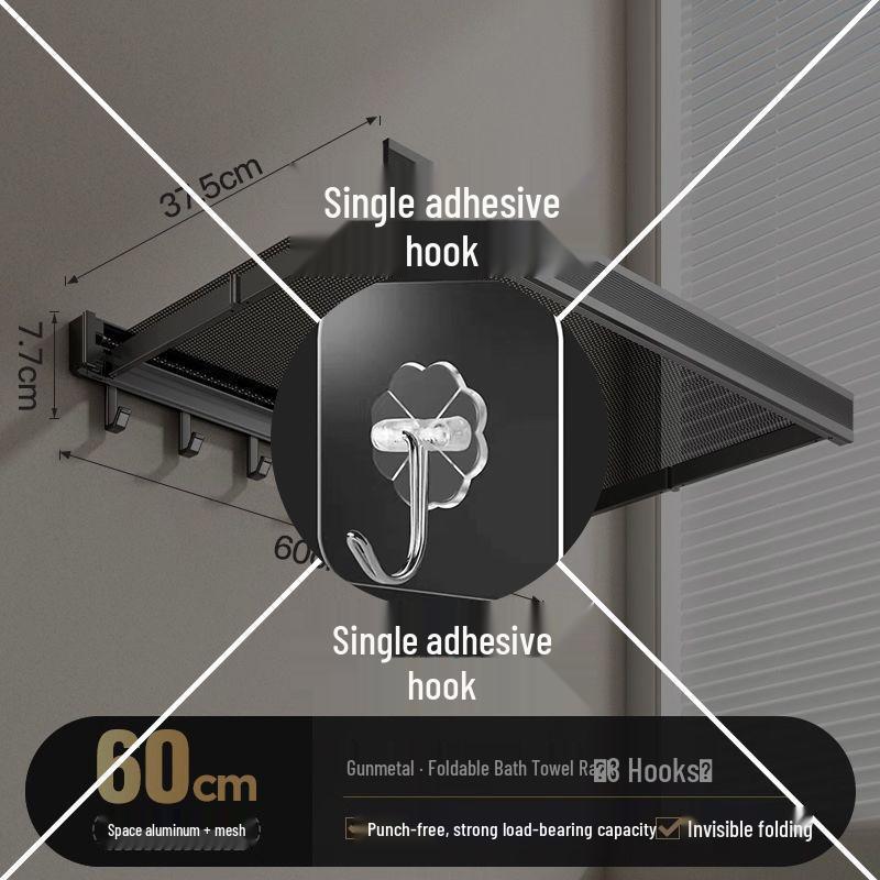 

Invisible Folding Bathroom Clothes & Towel Rack