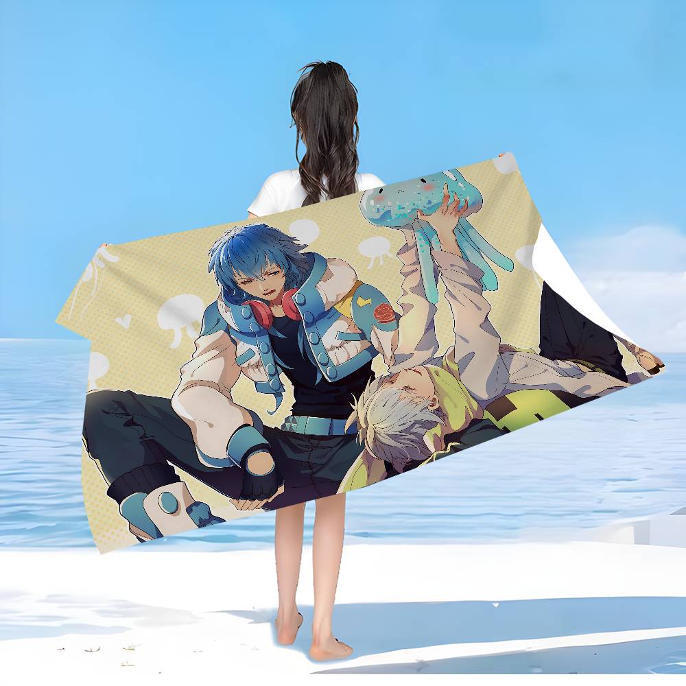 Adventure Game D-Dramatical Murder Microfiber Blanket Quick Drying Beach Towels Oversized Printing Super Absorbent Towel Blanket W30*H60(CM)