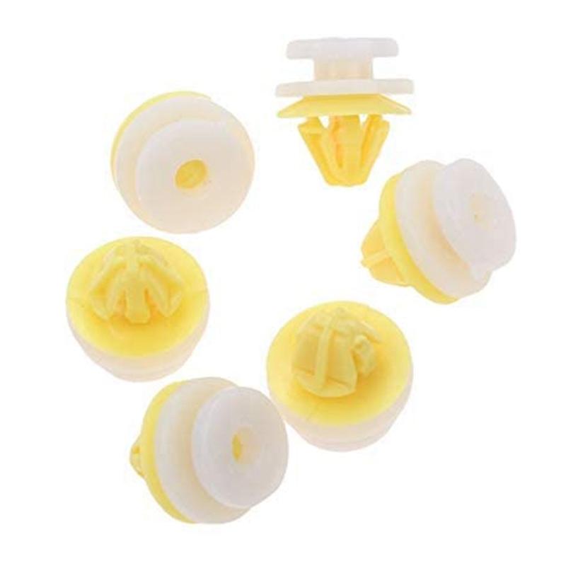 

50Pcs 7703077250 For Renault Clio Megane Scenictwingo Car Fastener Clips Interior Trim Panel Door Card Clips жовтий