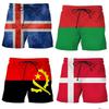 Boxing Muay Thai Kick Boxing Shorts Russia Portugal Denmark Iceland National Flag 3D Print Training Unisex Men Women Fitness Gym Sport Workout