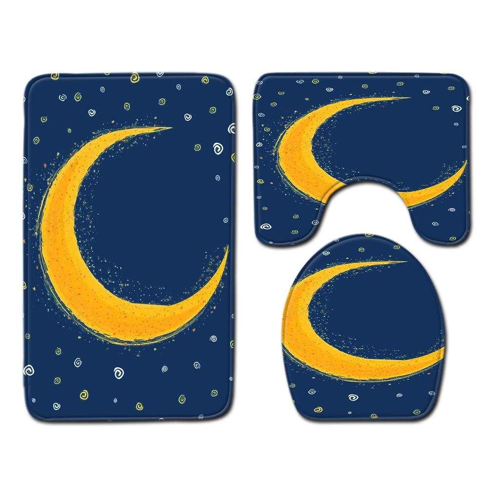 Star Bathroom Floor Mat Toilet Three-Piece Set