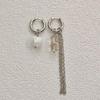 Fashion Heart Star Pendant Asymmetrical Earrings For Women Simple Geometric Circular Ear Buckle Jewelry Accessories Gift