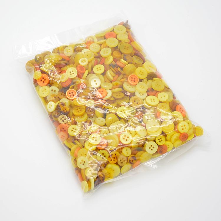 Available Now! Mixed Color Round Resin Buttons for DIY Crafts – Ideal for Handmade Button Art and Floral Designs.