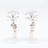 Chanel C25 CC Logos Star Rhinestone Drop Pearl Earring SVHardwareUsed