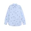 Solid Color Women's Shirt Bow Print Chest Pocket Turn Down Collar Long Sleeved Blouse Spring New Style Loose Casual Cute Version Female's Top