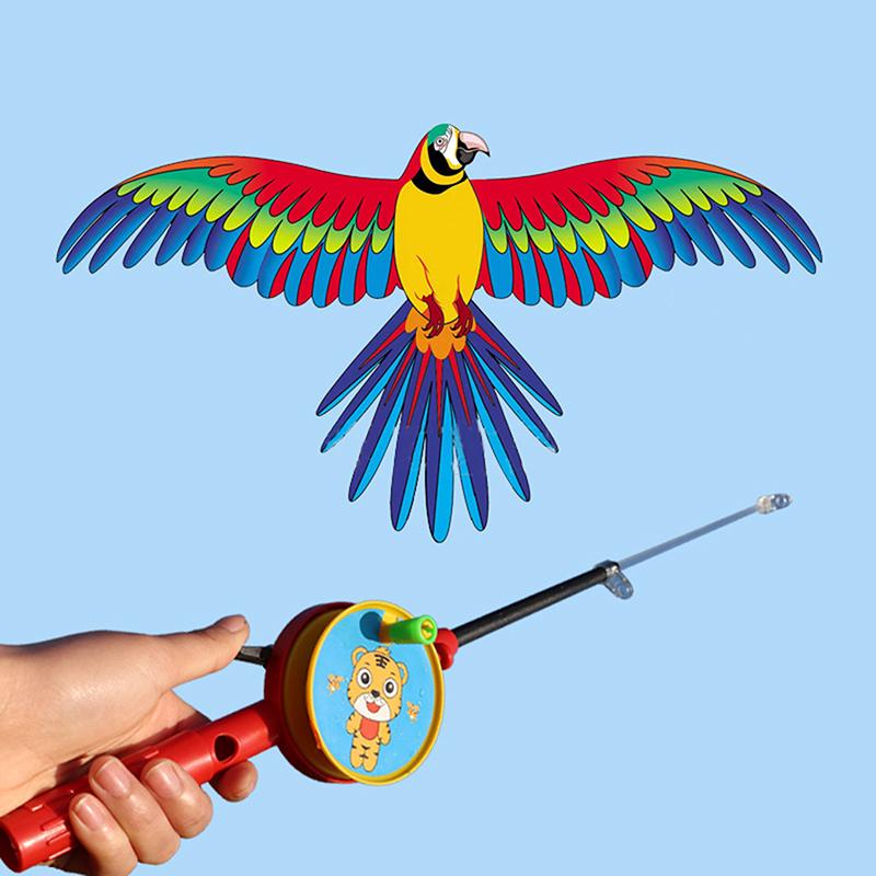1Set Children Kite Toy Cartoon Butterfly Swallows Eagle Kite With Handle Kids Flying Kite Outdoor Toys